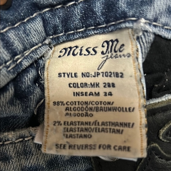 Miss Me Blue Boot Cut Jeans with Classic Fade - Picture 4 of 10